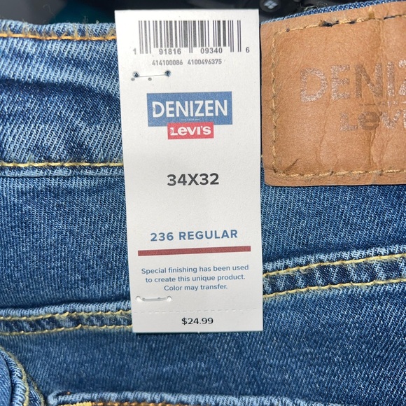 DENIZEN Levi's Men's 236 Regular Fit Blue Denim Jeans Size 34x32 - Picture 4 of 10
